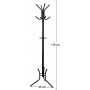Klädhängare 176 cm i Metall Svart 12 krokar