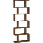 Bokhylla Förvaringshyllor 6-vånings Vintage Brun 70 x 24 x 190,5 cm