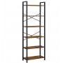 Bokhylla 66 x 30 x 186 cm, Industriell Vintage Brun, 6 Våningar