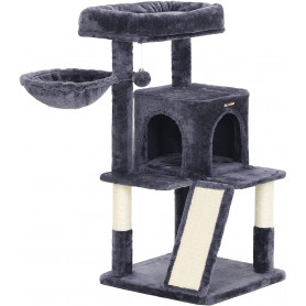 Klösträd - Katt träd med stor plattform 48 x 48 x 96 cm Mörkgrå