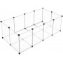 Lekhage för husdjur DIY transparant 143 x 73 x 46 cm