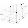 Lekhage för husdjur DIY transparant 143 x 73 x 46 cm