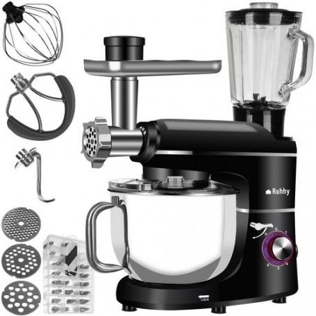 Köksmaskin 3-in-1 Mixer / Köttkvarn / Planetblandare 6.2L, 2200W Ma...