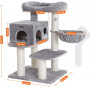 Klösträd till Stora katter Upp till 15 kg - Grå 70 x 60 x 112 cm