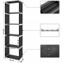 Förvaringshylla, bokhylla med 5 öppna hyllor 50 x 30 x 180 cm