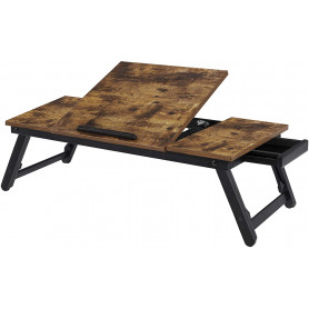 Laptopsbord, hopfällbart / sängbord Vintage Brun