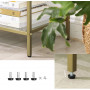 Konsolbord Lyx Guld 100 x 30 x 73 cm - Glas Hyllor 3 Våningar
