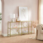 Konsolbord Modern Guld 130 x 30 x 73.3 cm 3 våningar
