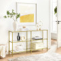 Konsolbord Modern Guld 130 x 30 x 73.3 cm 3 våningar