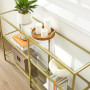 Konsolbord Modern Guld 130 x 30 x 73.3 cm 3 våningar