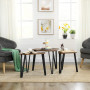 Satsbord - Soffbord Set 3 st - Sidobord - Vintage brun