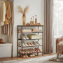 Skohylla 4 Tyghyllor med Konsolbord Industriell Brun 75 x 30 x 91 cm