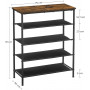 Skohylla 4 Tyghyllor med Konsolbord Industriell Brun 75 x 30 x 91 cm