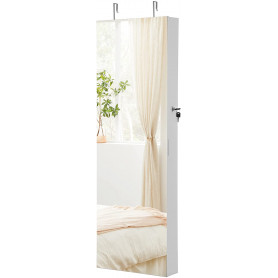 Smyckesskåp Med Spegel Helkropp, Dörr / Vägg Hängande 36,8 x 120 cm