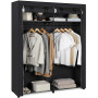 Klädställning - Bärbar Garderob 140 x 43 x 174 cm Svart Tyg