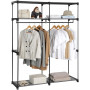 Klädställning - Bärbar Garderob 140 x 43 x 174 cm Svart Tyg