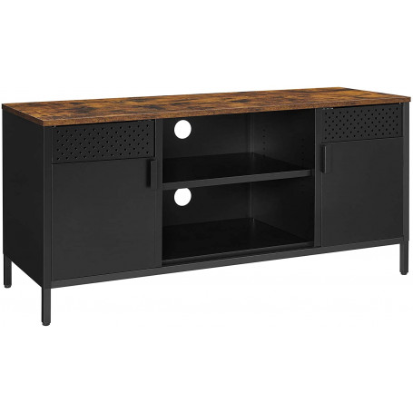 TV-konsol - TV-ställ stålram för TV upp till 55 tum, Industriell Design 120 x 40 x 55 cm