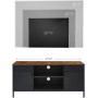 TV-konsol - TV-ställ stålram för TV upp till 55 tum, Industriell Design 120 x 40 x 55 cm