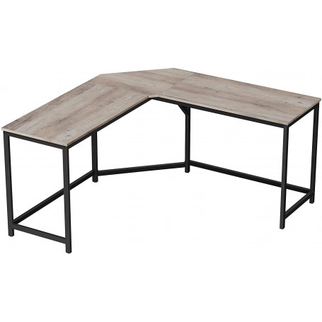 L-format Skrivbord, Hörnskrivbord - industriell design, grå 149 x 149 x 75 cm