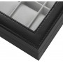 12-fack klockbox - Elegant Box Organizer för 12 Klockor - Klockförvaring avtagbar klockkudde