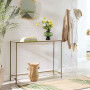 Konsolbord Guld, Glasskiva 100 x 35 x 80 cm Entré Sidobord
