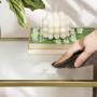 Konsolbord Guld, Glasskiva 100 x 35 x 80 cm Entré Sidobord