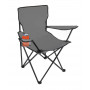 Fällbar campingstol med kopphållare - fiskestol Grå