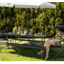 Hopfällbart campingbord 180 cm Svart