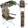 Fällbar campingstol med Solskydd och kopphållare
