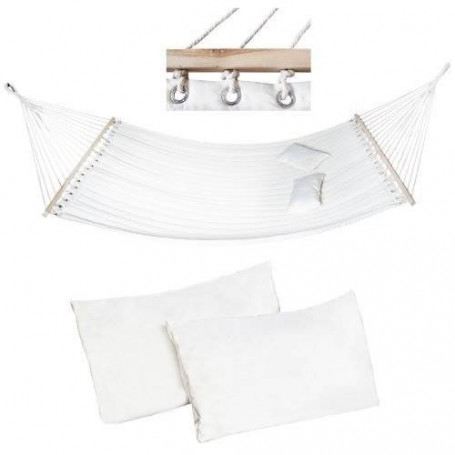 XXL Hängmatta 340×150 cm – Vit Hammock För Två Personer