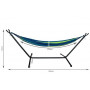 XL Hängmatta med Stativ Hammock 200 x 150 cm