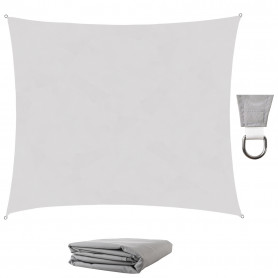 Kvadratiskt 5x5m Solsegel Grå