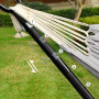 Hängmatta med stativ 210 x 150 cm justerbara höjd Hammock