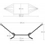 Hängmatta med stativ 210 x 150 cm justerbara höjd Hammock