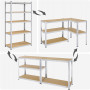 Förvaringsställ Heavy Duty 100x50x200 cm - 875 kg - Justerbara Hyllor