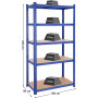 Förvaringshylla 100x50x200 cm, Max. Belastning 875 kg Heavy Duty - Blå