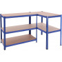Förvaringshylla 100x50x200 cm, Max. Belastning 875 kg Heavy Duty - Blå