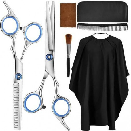 Frisör kit med saxar, kam, Kappa 7 delar