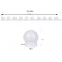 10 LED-lampor till spegel Justerbar LED-belysning med kontroll till sminkspegel