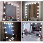10 LED-lampor till spegel Justerbar LED-belysning med kontroll till sminkspegel
