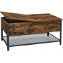 Soffbord Med Kista Industriell Stil 100x55x47 cm Vintage brun-svart