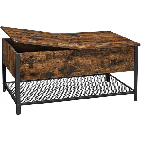 Soffbord Med Kista Industriell Stil 100x55x47 cm Vintage brun-svart