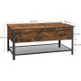Soffbord Med Kista Industriell Stil 100x55x47 cm Vintage brun-svart