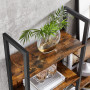 Bokhylla Modul Industriell Stil 158x24x166 cm Förvaringshylla Med 14 Fack