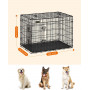 Hundbur XXL Metall 122 x 74 x 80,5 cm Med 2 Dörrar - Svart