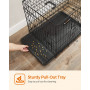 Hundbur XXL Metall 122 x 74 x 80,5 cm Med 2 Dörrar - Svart