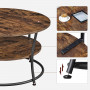 Soffbord Industriell Stil Ø 80cm Vintage brun-svart