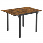 Matbord för 2-4 personer, hopfällbart, för små rum, Vintage brun-svart