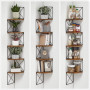 Hörn Vägghylla Industriell Design Vintage brun-svart