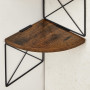 Hörn Vägghylla Industriell Design Vintage brun-svart
